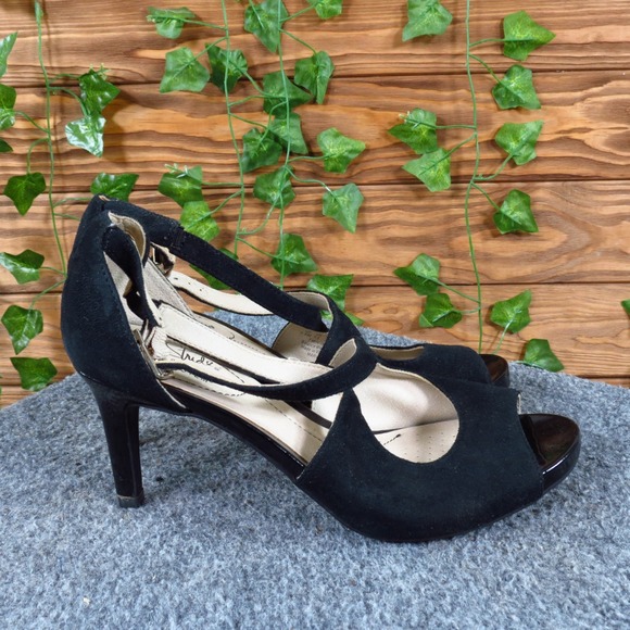 LifeStride Maria Women Heel Size 7.5 Medium Dress Wedding Party Black Textile - Picture 3 of 6